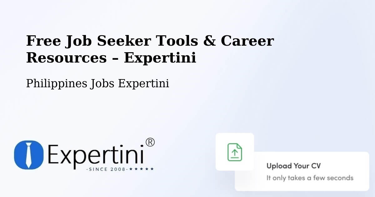 Free Job Seeker Tools & Career Resources – Tanauan - Tanauan, Philippines Jobs Expertini
